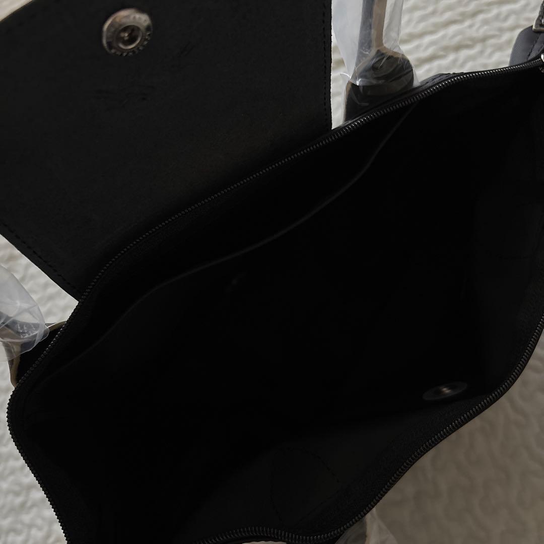 ⭐️即日発送⭐️新品未使用　ロンシャン　プリアージュ M ブラック　ベージュ刺繍