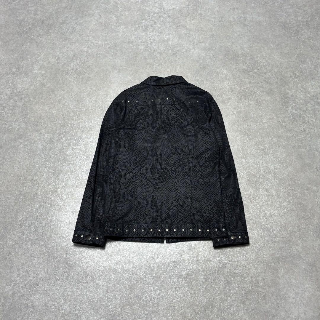 python studs blouson jacket black L y2k