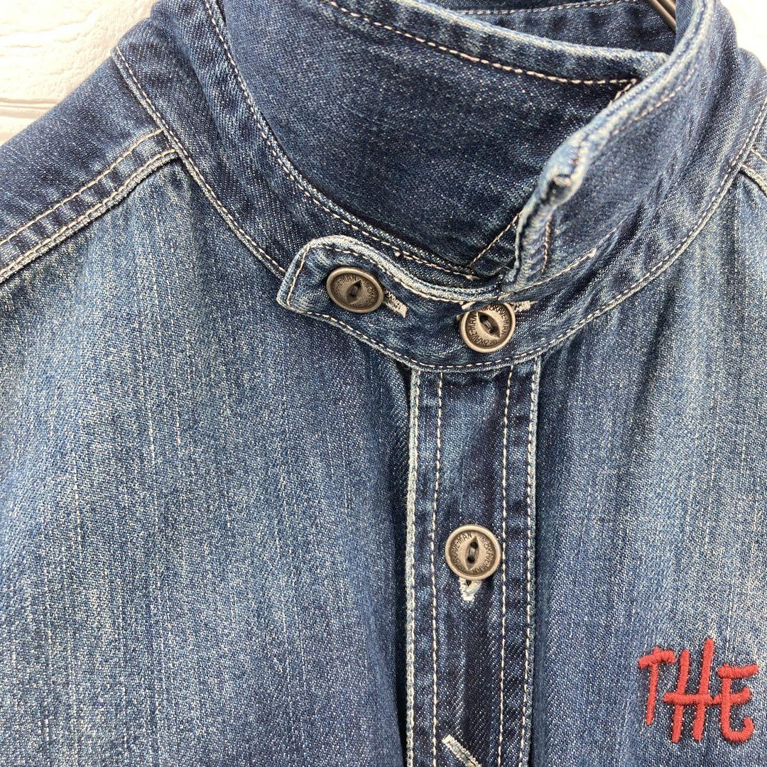【入手困難!!】THE BRAVE-MAN ベティー アーチ刺繍ロゴデニムシャツ