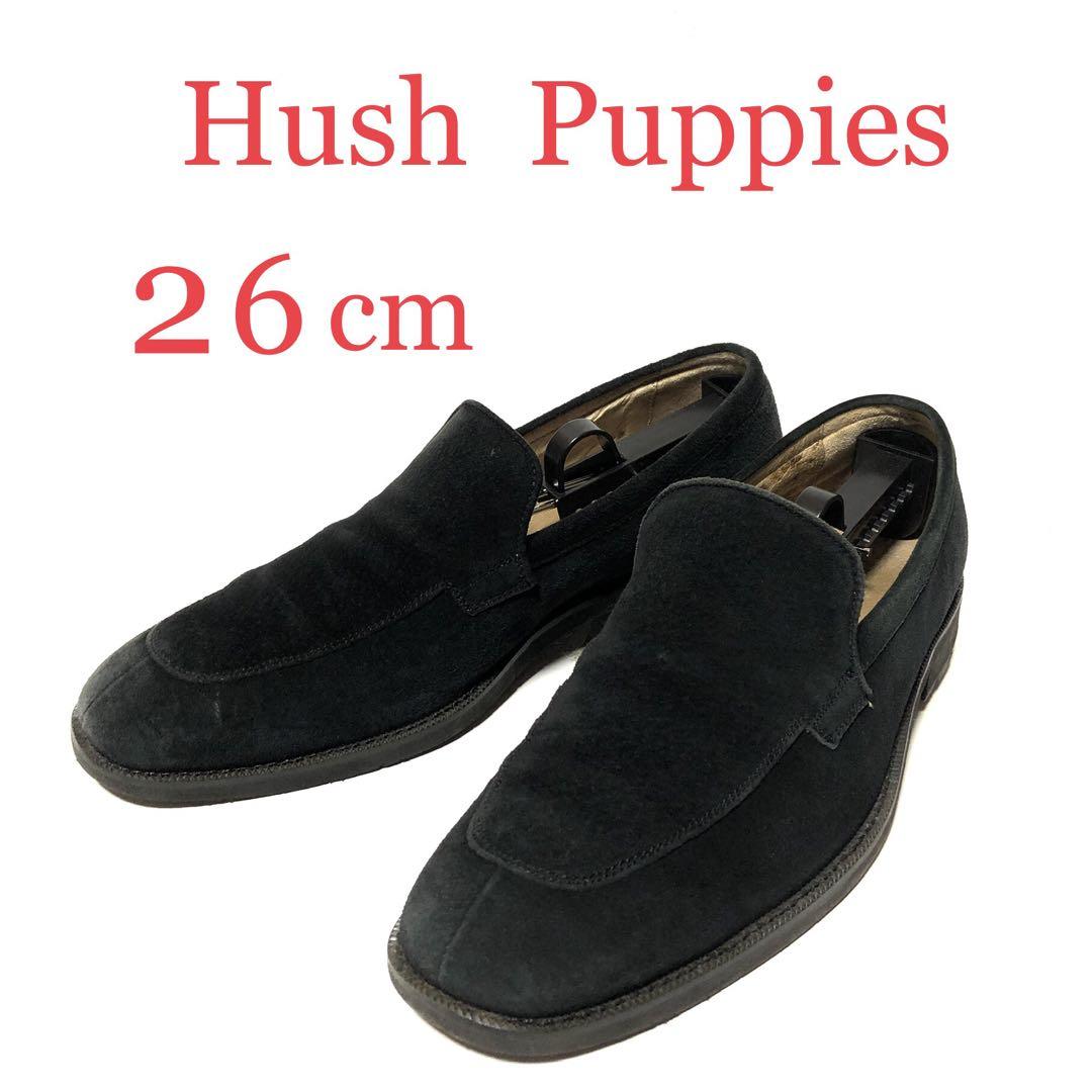 ■Hush Puppies・ハッシュパピー■スエードシューズ■ブラック・26cm