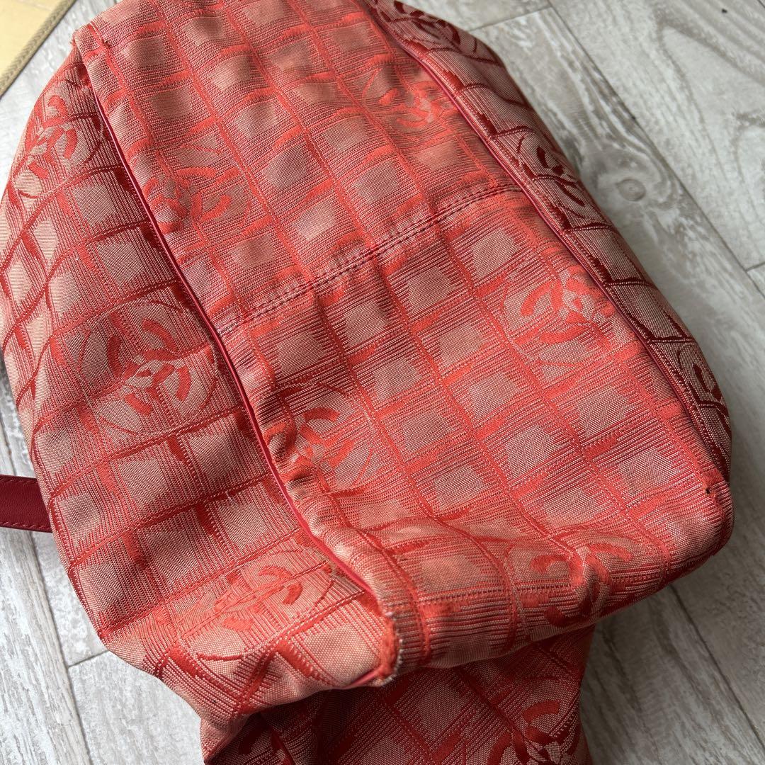 CHANEL オレンジ トートバッグ 大きめ
