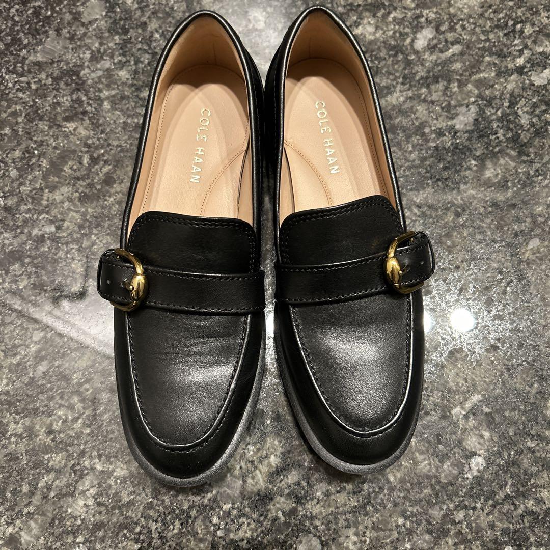【美品】COLE HAAN ギアナバックルローファー　ブラック　36