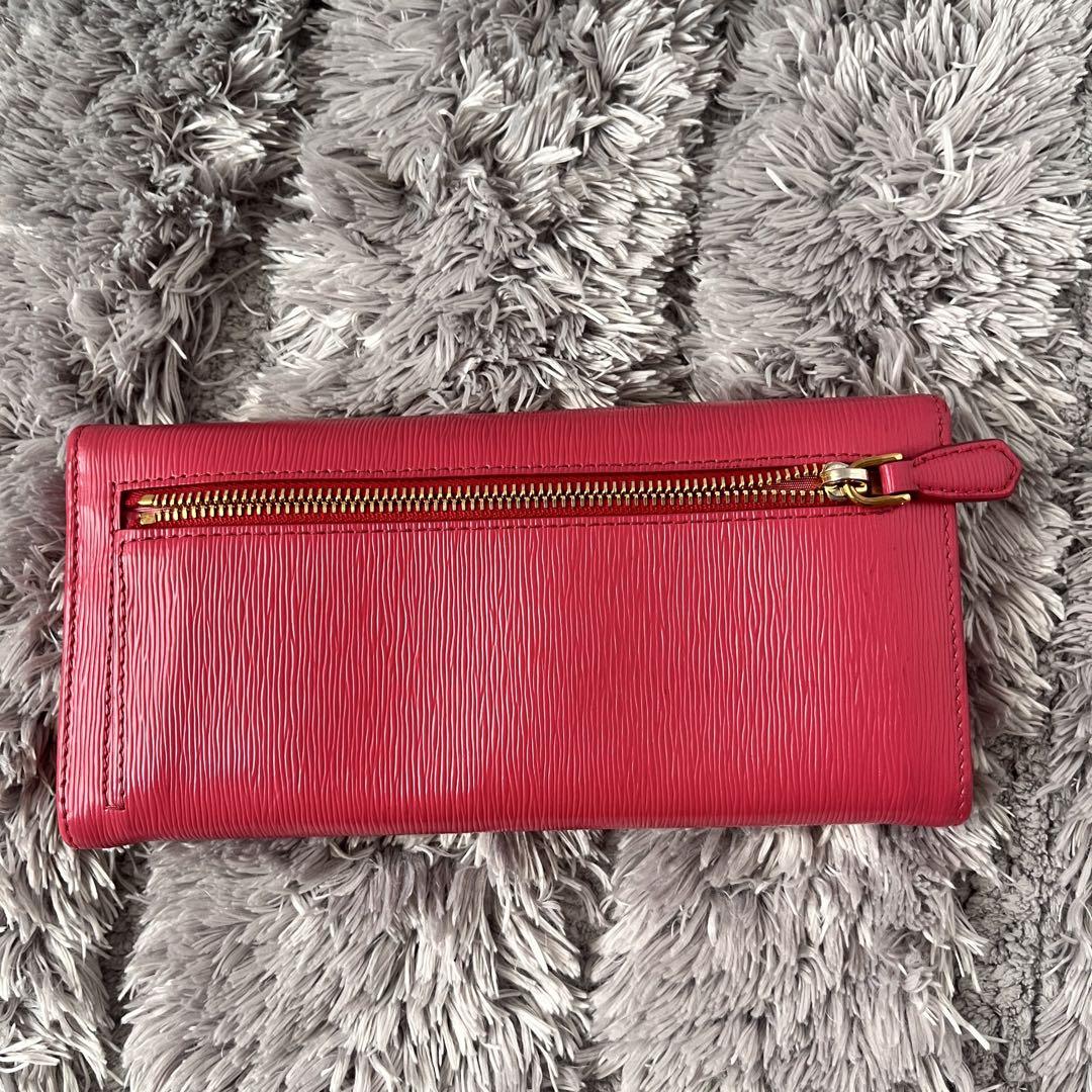 美品✨PRADA ヴィッテロムーブ　カードケース付　メタルロゴ　ローズピンク