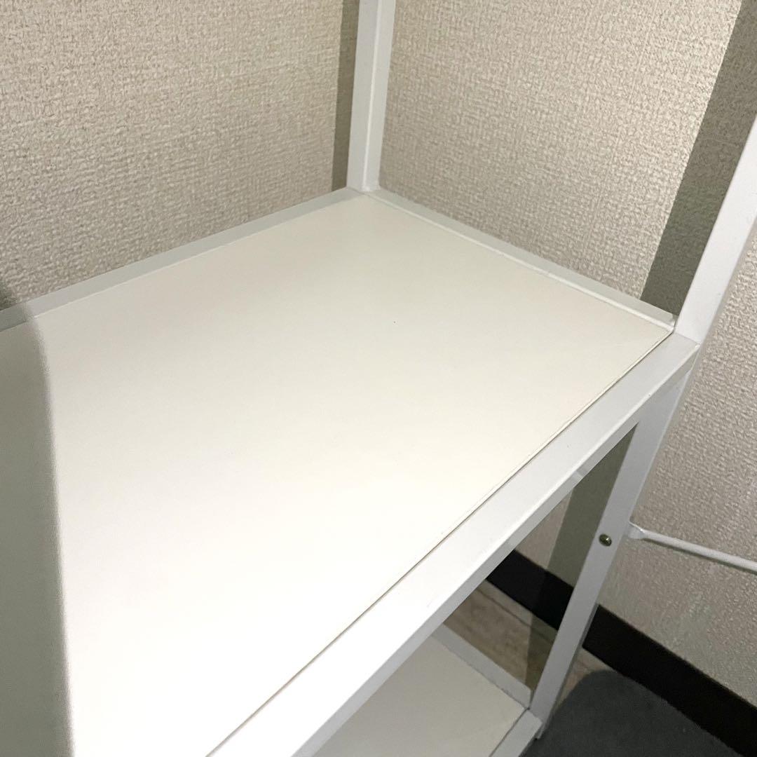 【中古美品】(※値下げ不可)アイリスプラザ L字デスク(ホワイト)