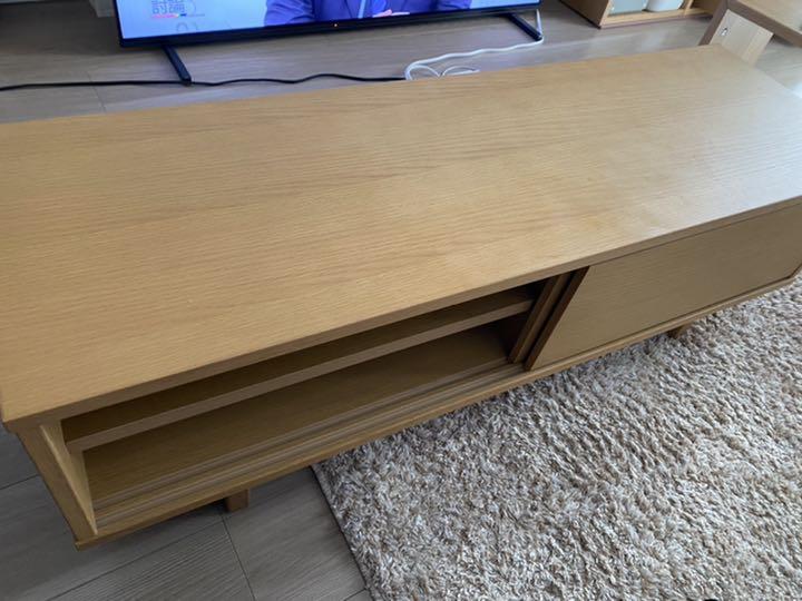 赤字超特価HOT 無印 オーク材ラック薄型 引戸 テレビボード J8qfm-m24418720275 低価再入荷