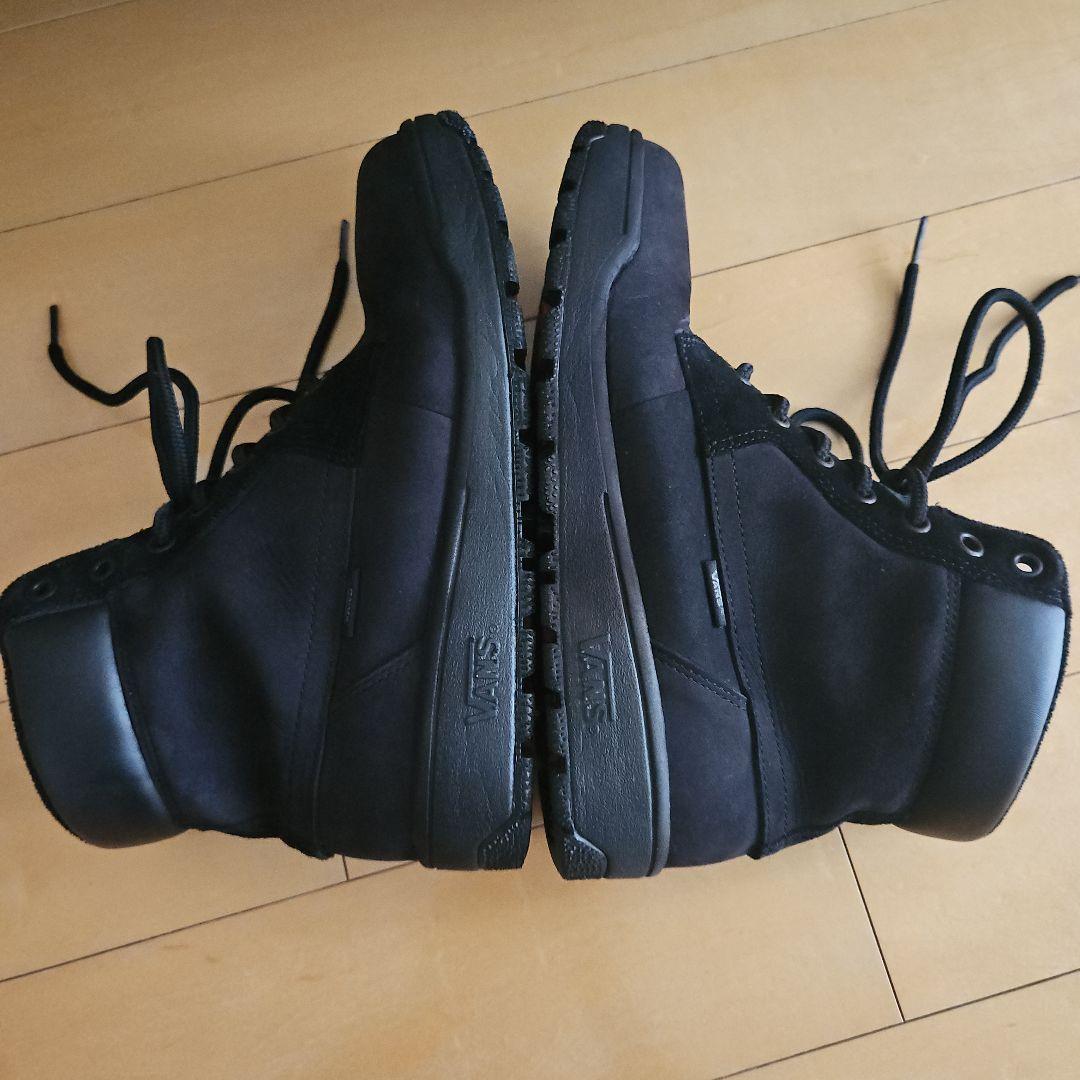 【靴底雪用】VANSブーツ 黒　ユニセックス　25.0　雪道OK