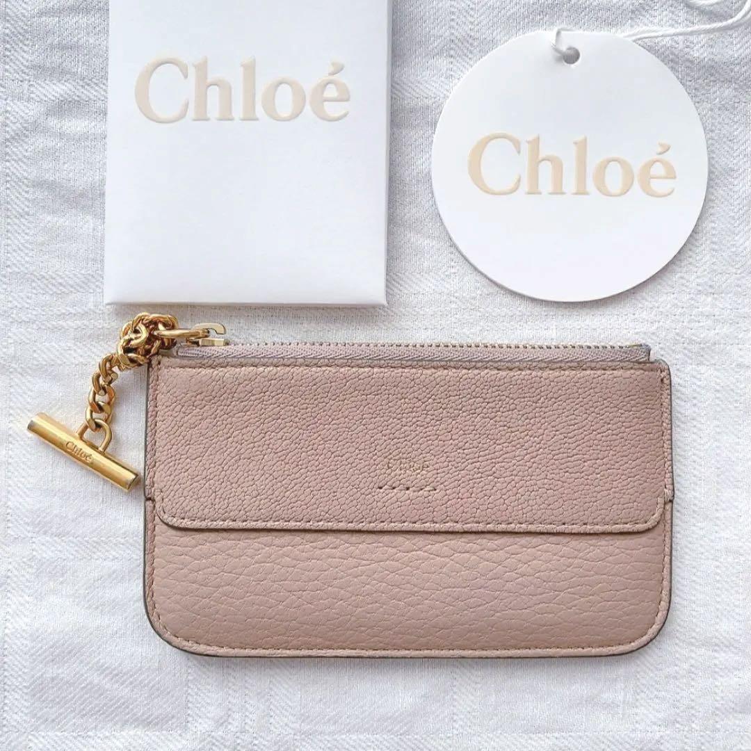 Chloé フラグメントケース　ピンク×グレー