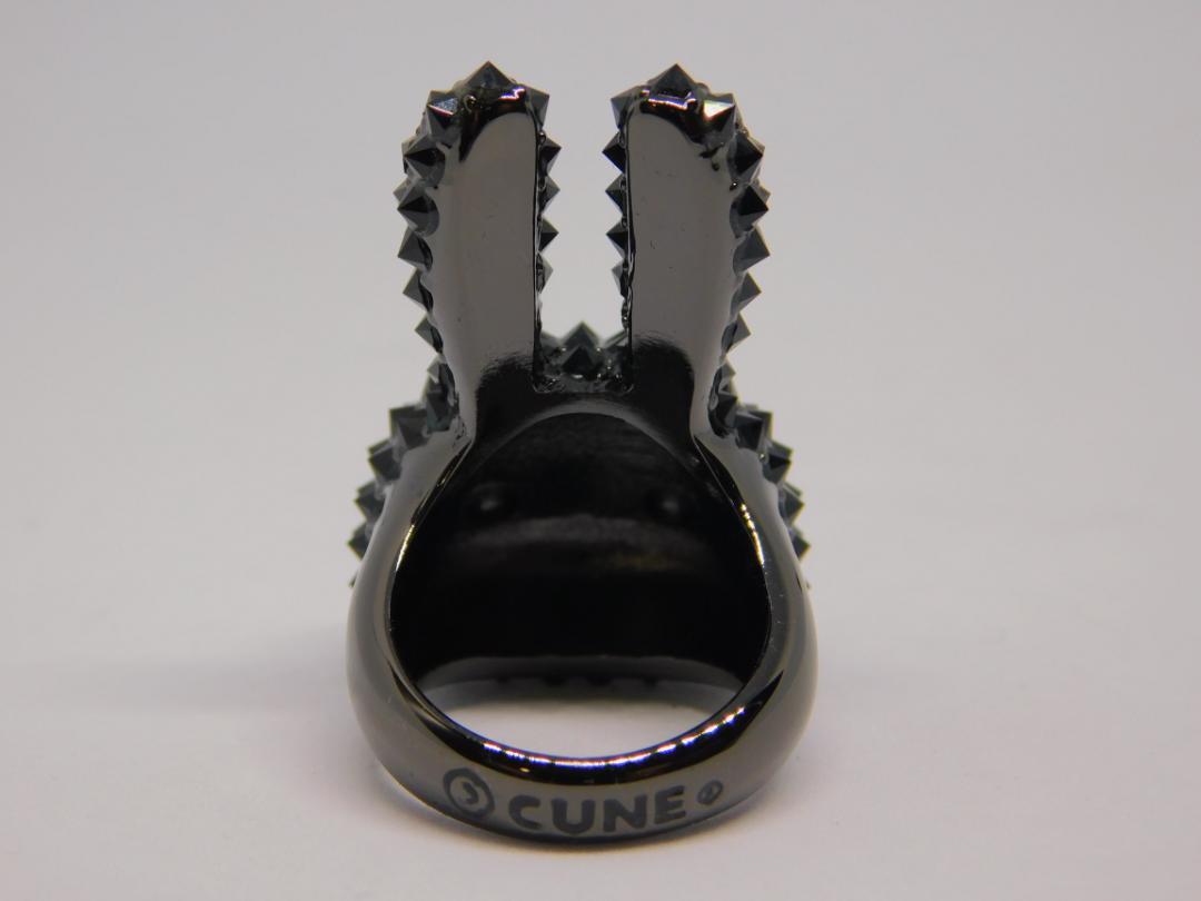 新品　未使用　11号　CUNE　キューン　トゲトゲ　ウサギ　リング　ブラック