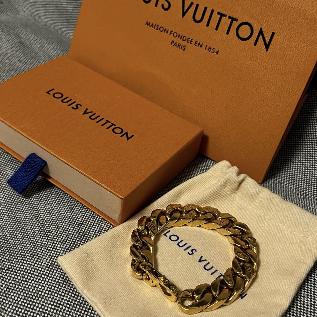 LOUIS VUITTON ゴールドチェーンブレスレット LOUIS VUITTON ルイヴィトン ブレスレット ブラスレ モノグラム