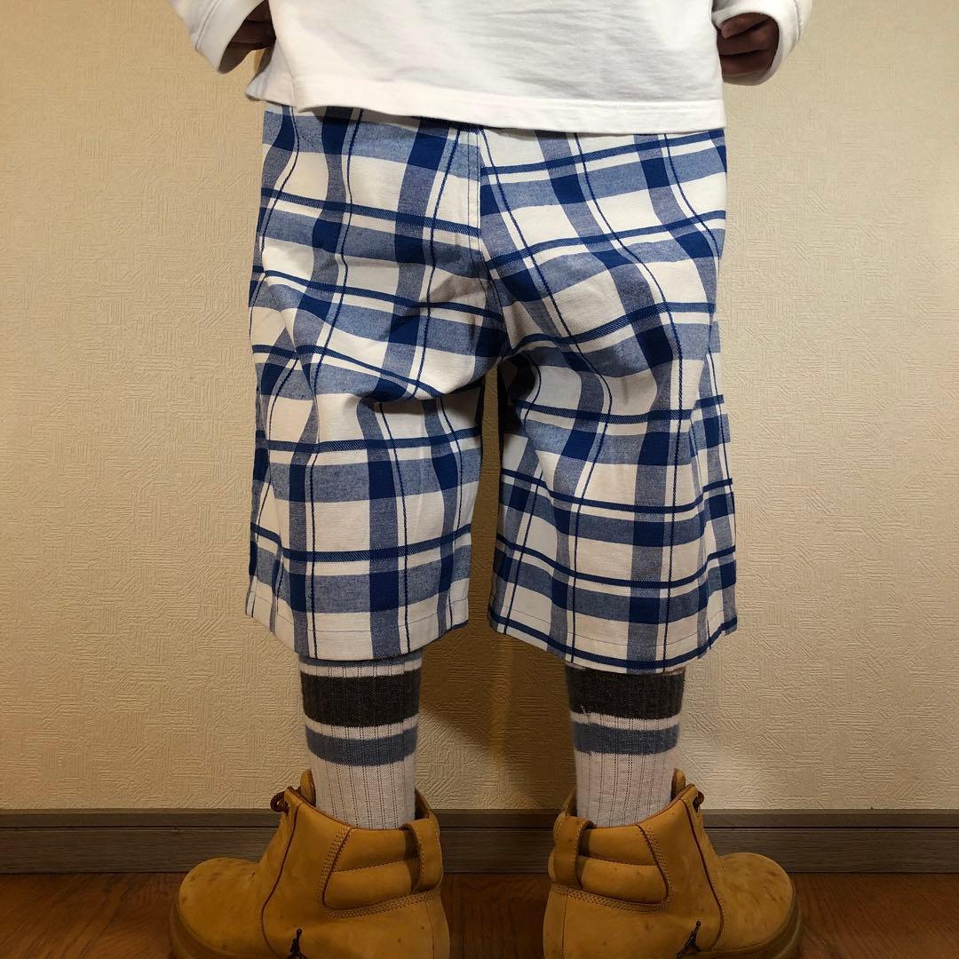 特別プライス 良品90s極太 PJ MARK バギーチェックショートパンツ B系