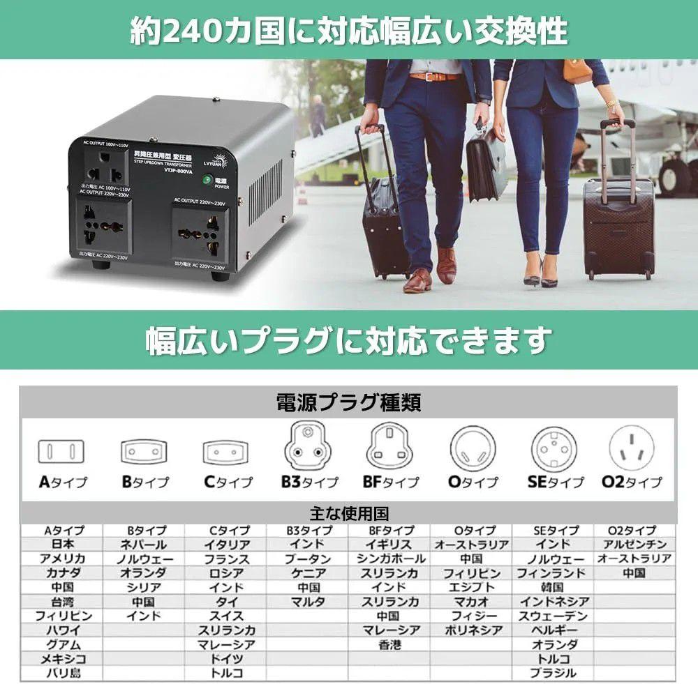 LVYUAN（リョクエン）800W海外国内両用型変圧器