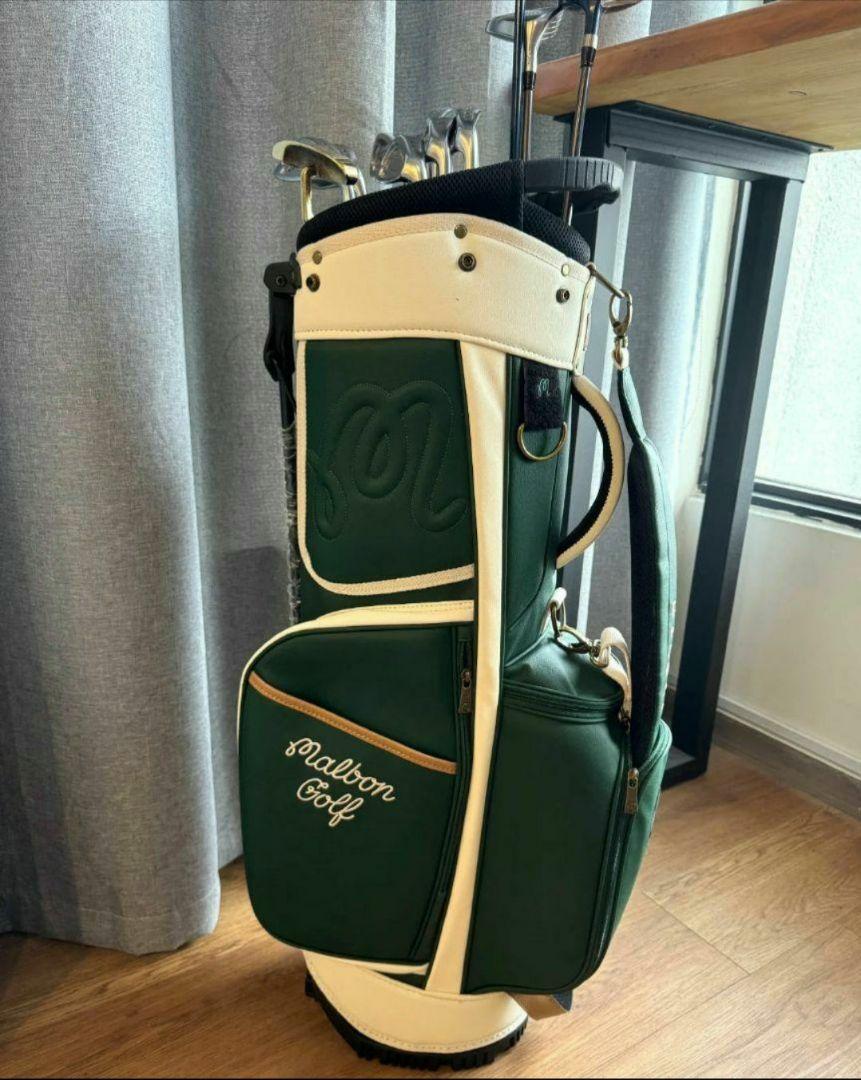 Malbon golf 大人気★マルボンゴルフキャディバッグ スタンド型 緑