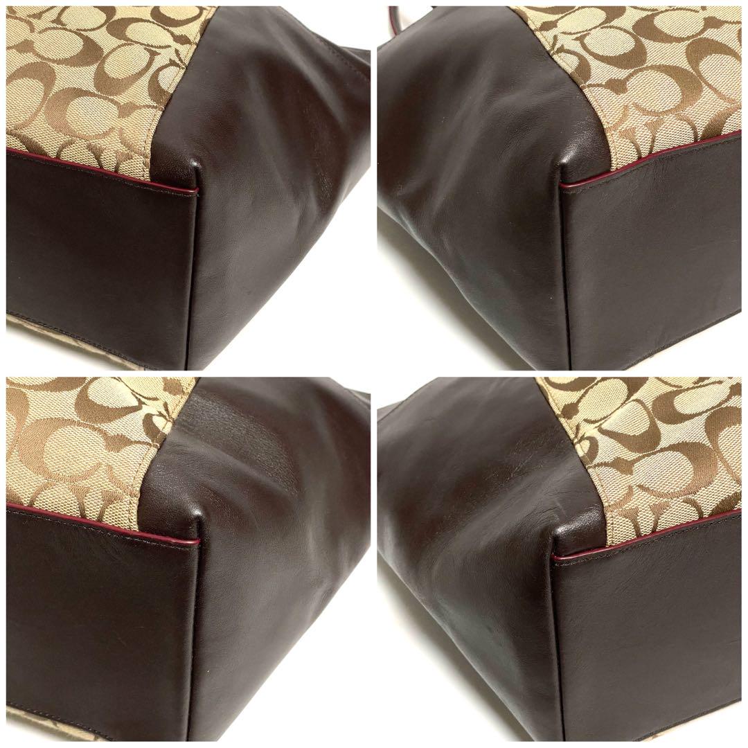 ✨美品✨COACH シグネチャー トートバッグ キャンバス×レザー A4収納