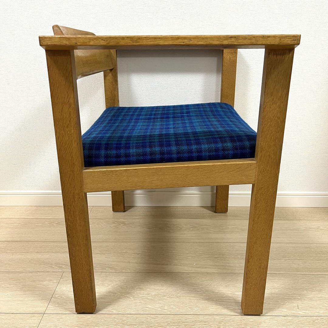 え83【カンディハウス旭川家具】レトロなチェックがかわいい