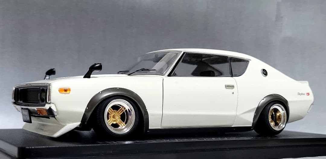 1 24 スカイライン改 ケンメリ2Dr GT-R シャドー 深リム ホイールassiette