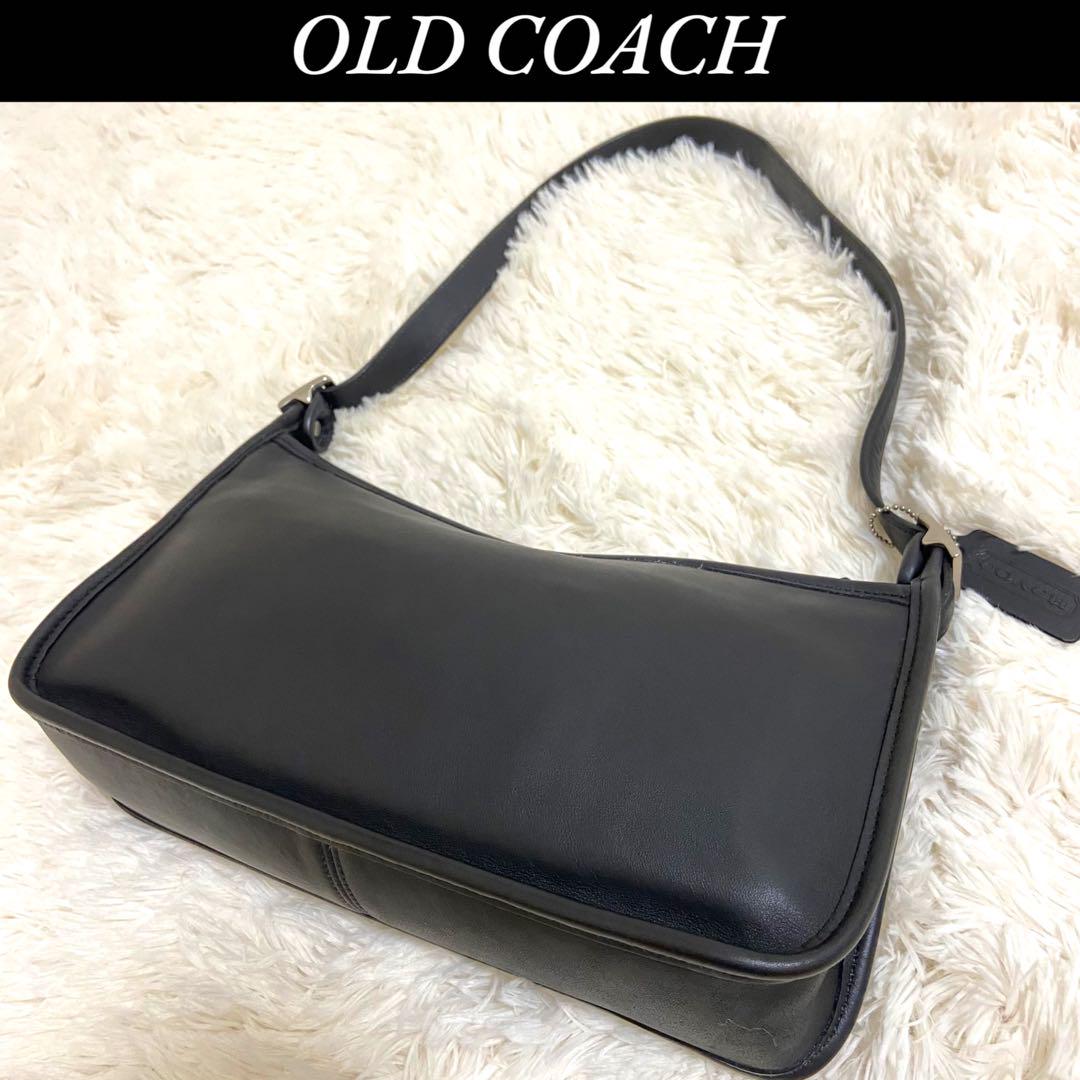 極美品✨OLD COACH ショルダーバッグ ワンショルダー オールレザー 黒-