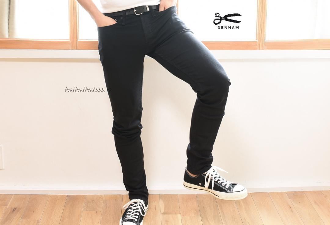 [ DENHAM ]  “BOLT” ブラックスキニーデニムパンツW29 L32