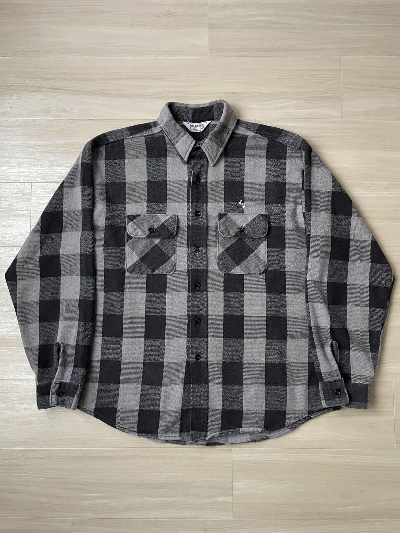 80s ファイブブラザー USA製 ネルシャツ ブラック 黒 XL 三角タグ 80s ファイブブラザー USA製 ネルシャツ ブラック 黒 XL 三角タグ