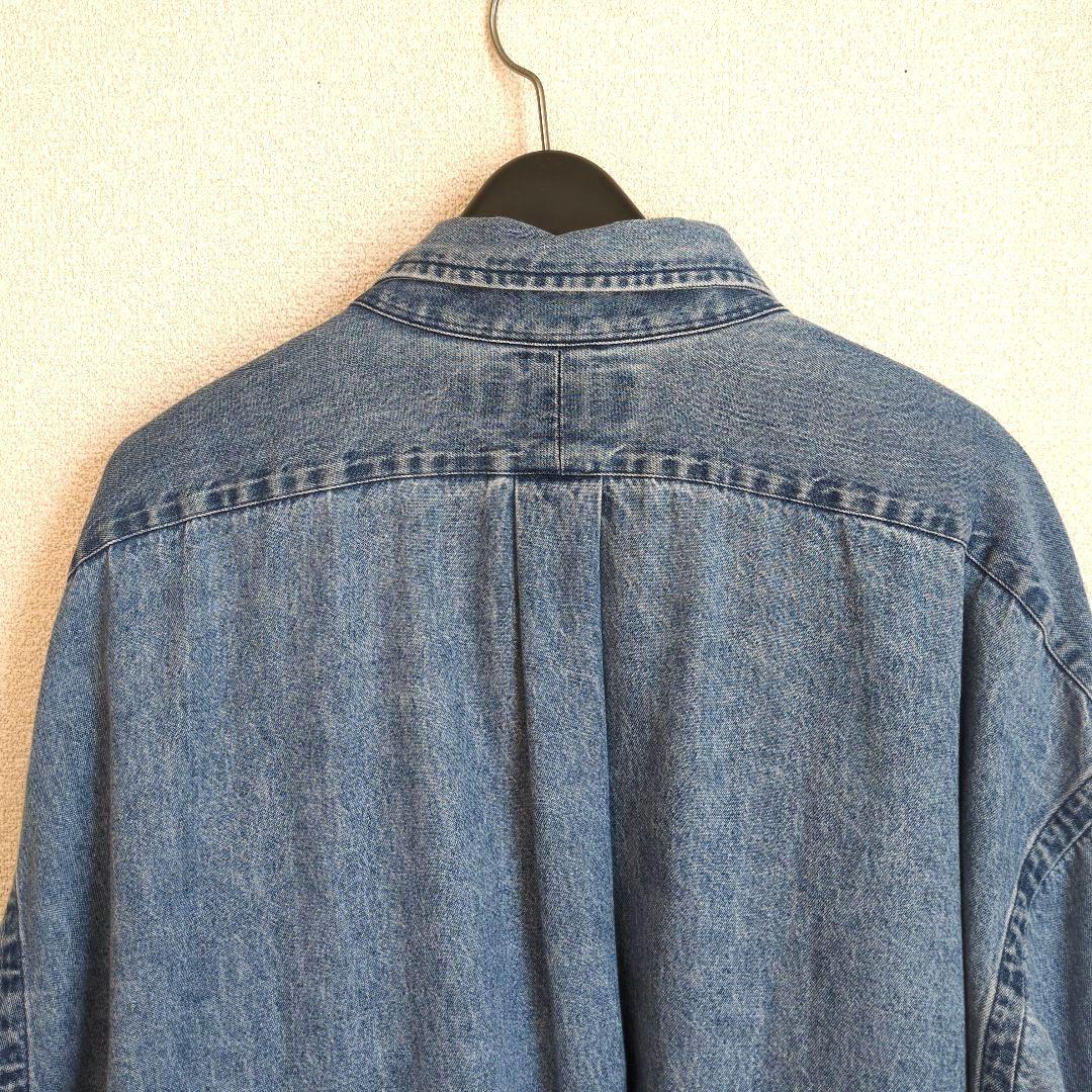Ralph Lauren デニムシャツ XXL 紺ポニー 古着 アメカジ 希少