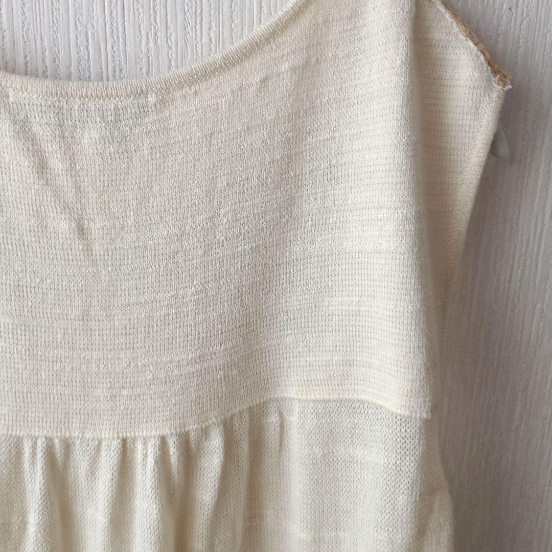 エムアンドキョウコ M&KYOKO 刺繍が豪華なニットワンピース