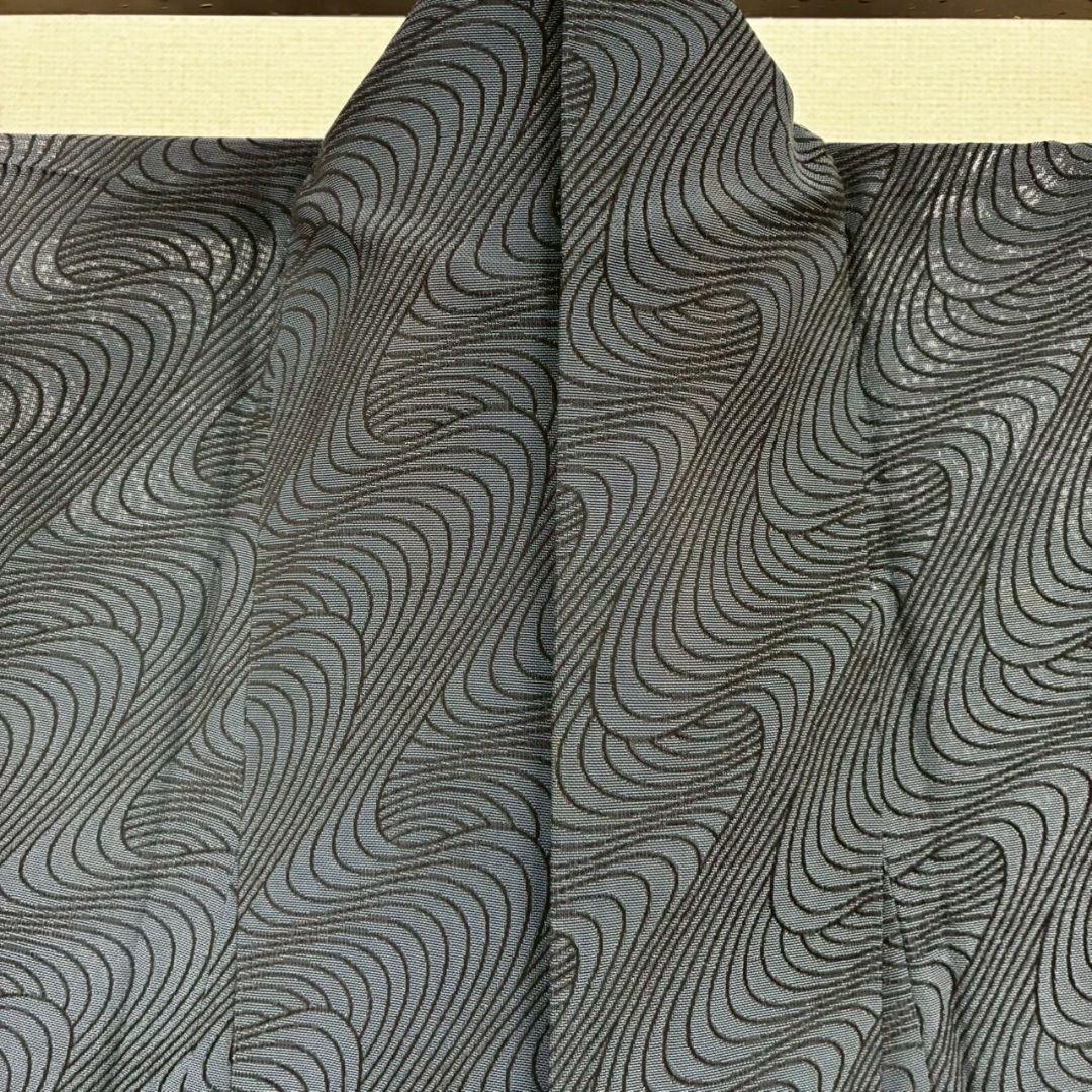 夏着物 紗 流水模様 小紋 藍染 広衿 着物 翼-452 - メルカリ