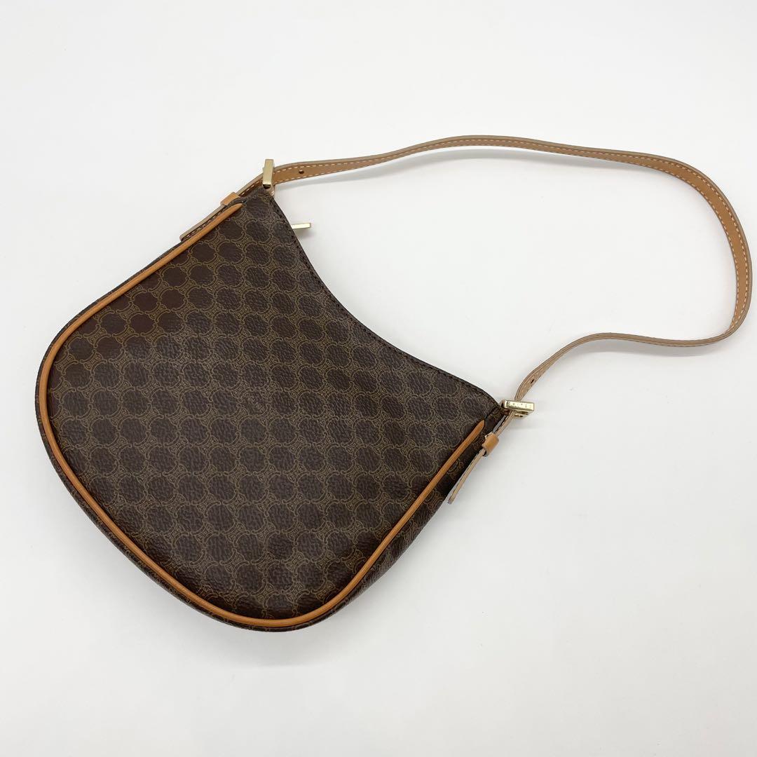 美品】CELINE セリーヌ マカダム アクセサリーポーチ PVC 革