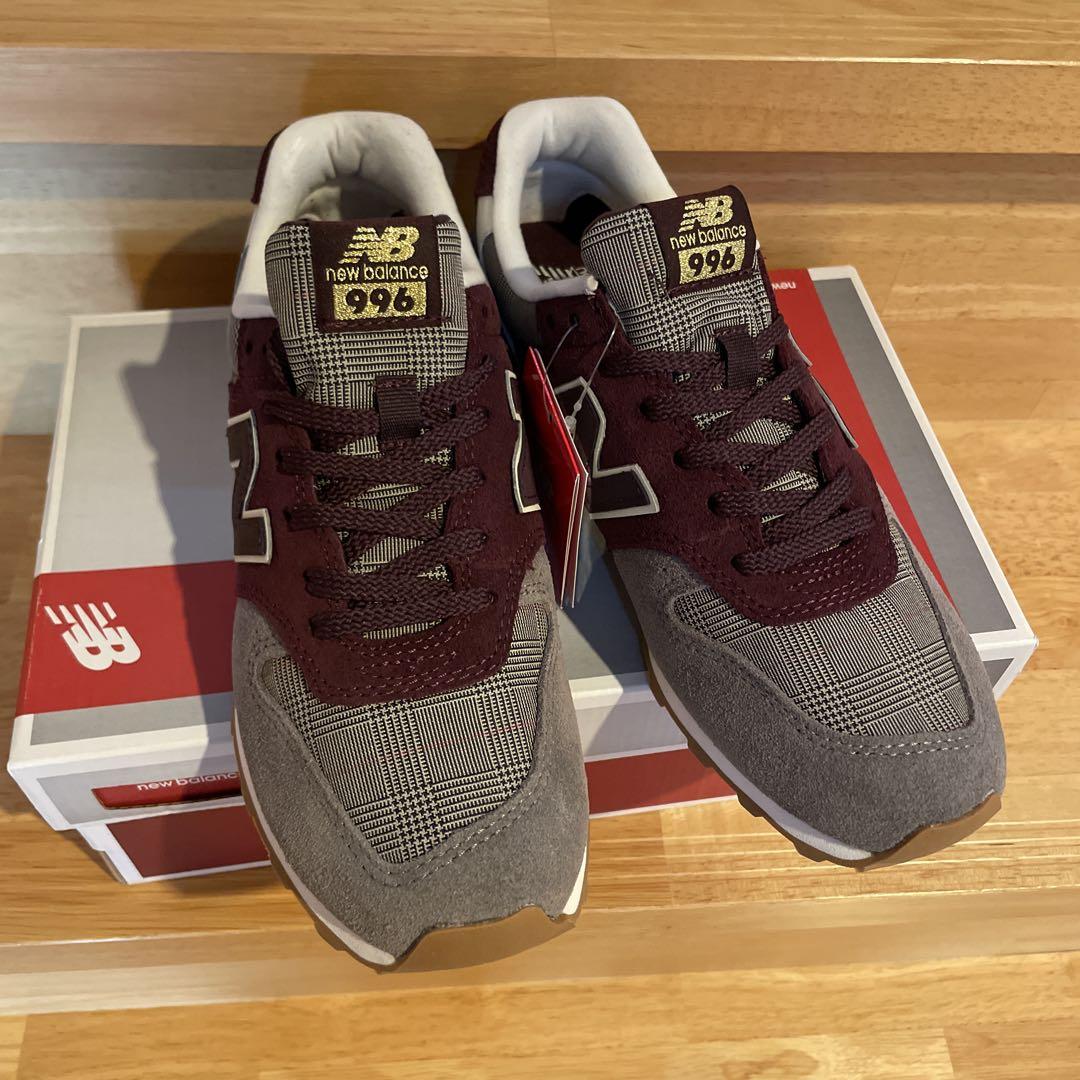 New Balance 996 グレー/バーガンディ スニーカー