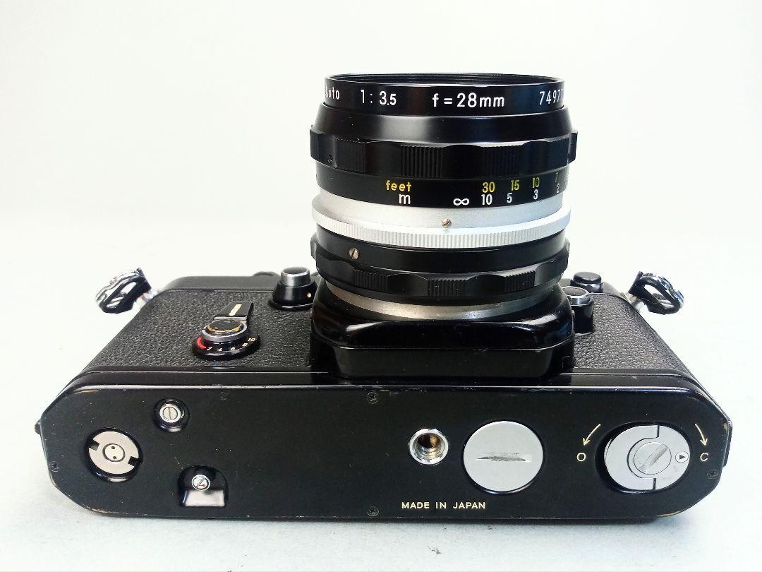 Nikon F2 28mm f3.5 ブラックボディ 実働機