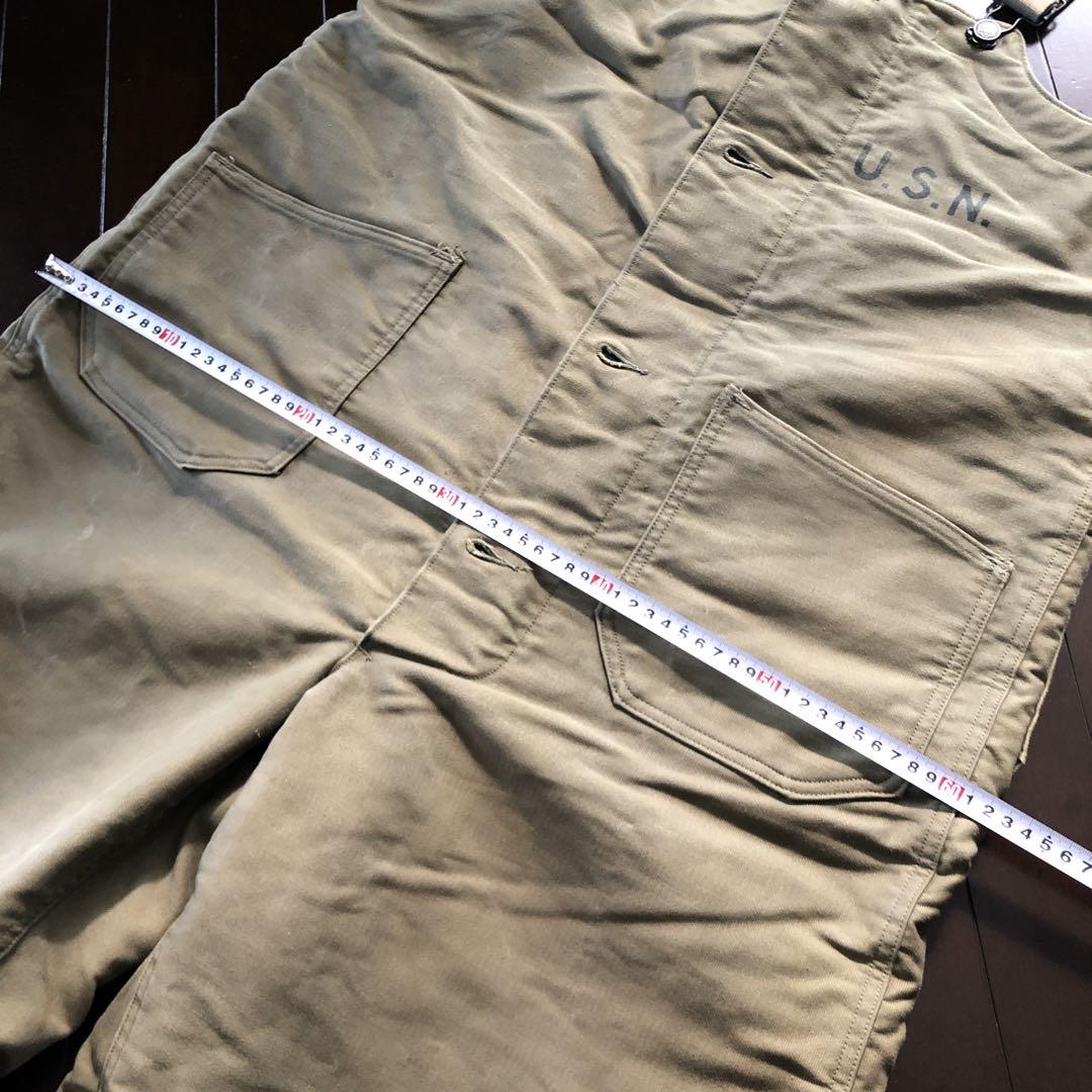 40s USN デッキパンツ N-1 US NAVY オーバーオール ビンテージ