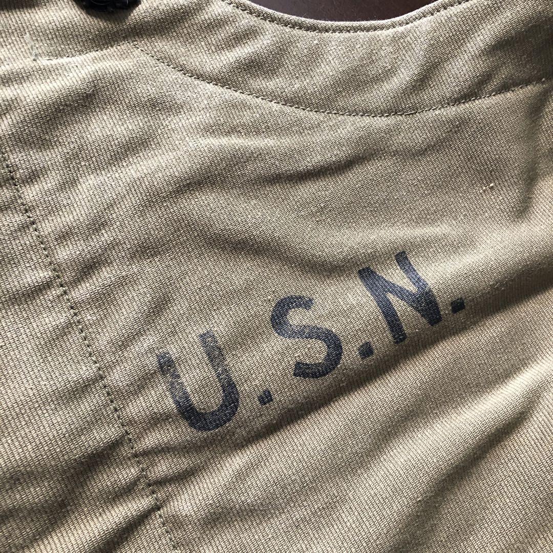 40s USN デッキパンツ N-1 US NAVY オーバーオール ビンテージ