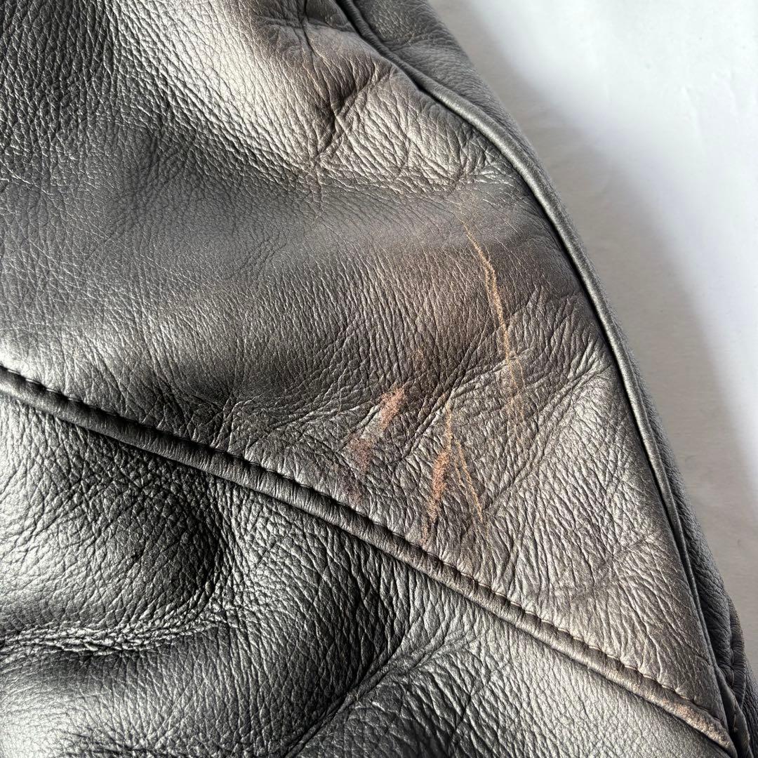 SCHOTT ムートン ジャケットフライト レザー ショット ハーフコート 40 SCHOTT ムートン ジャケットフライト レザー ショット ハーフコート 40