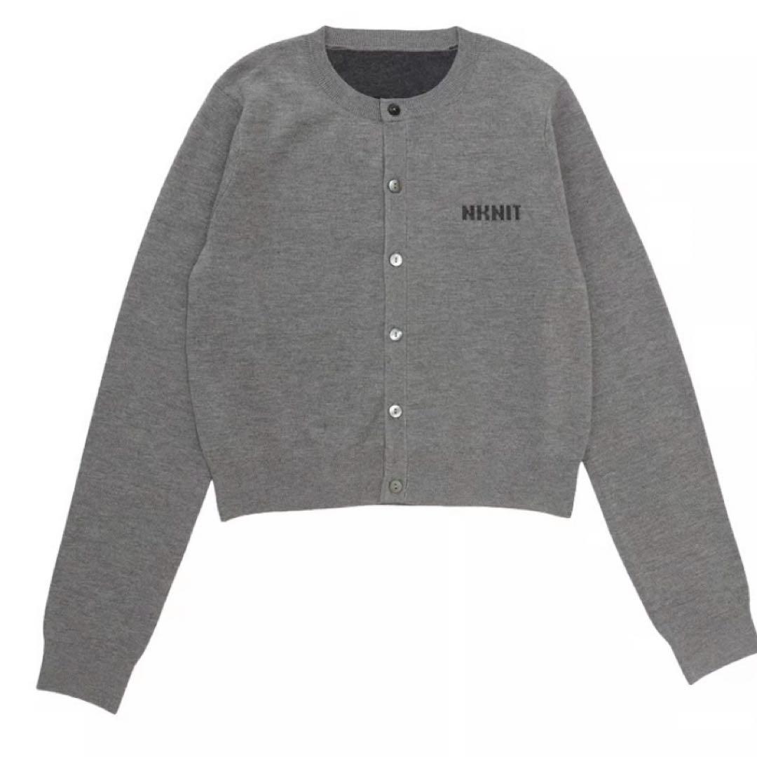 全国送料無料 新品！ 長袖カーディガン グレー NKNIT トップス
