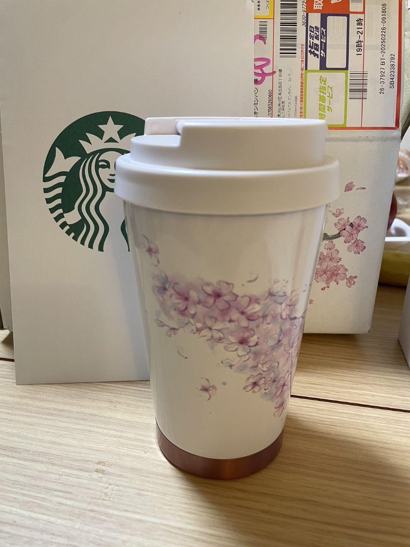 Starbucks 桜の花柄 蓋付きマグカップ