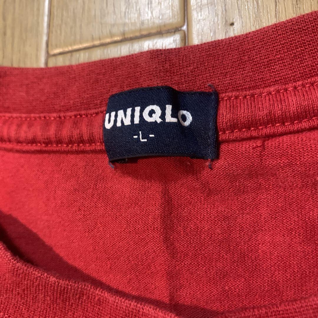 Old UNIQLO オールドユニクロ tシャツ 赤 00s 90s 【L】 - メルカリ