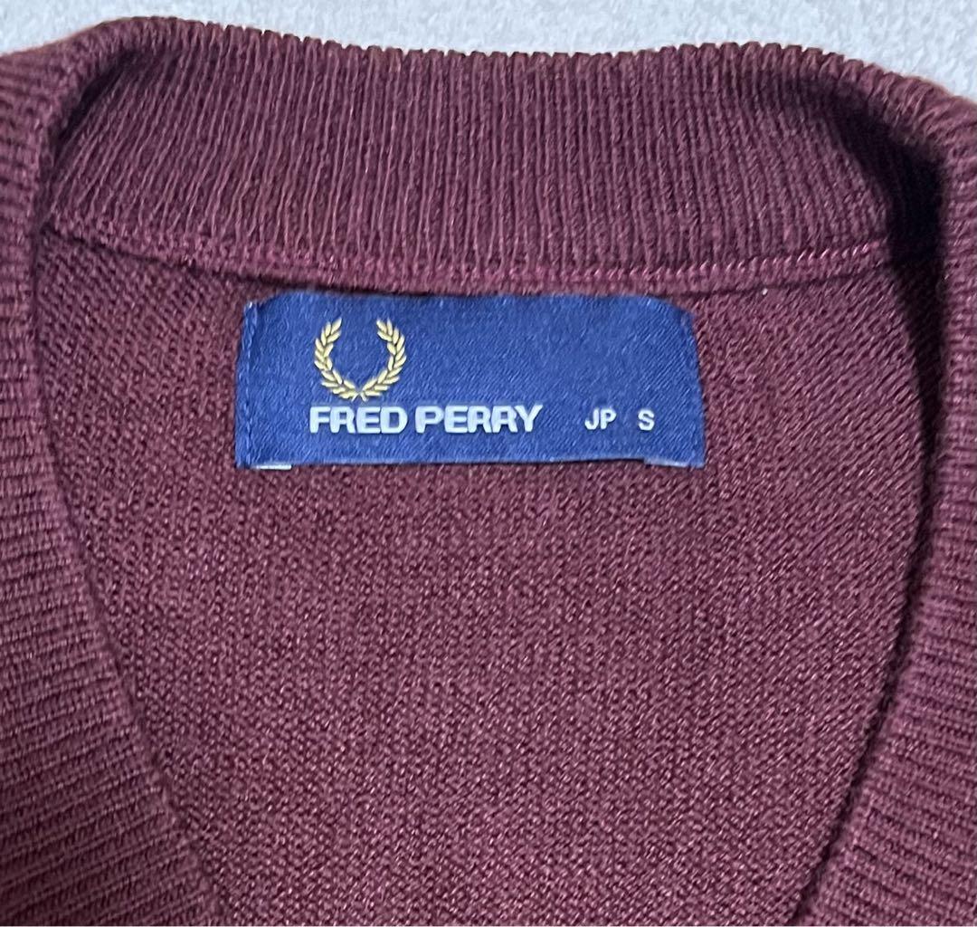 FRED PERRY レディース　カーディガン　アーガイルチェック　S FRED PERRY レディース カーディガン アーガイルチェック S