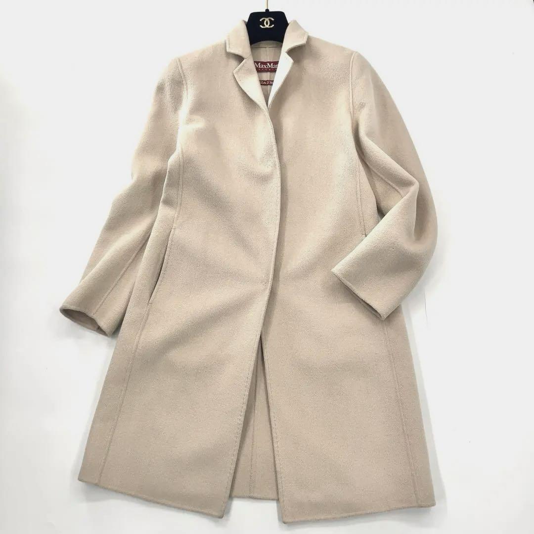 【美品✨】マックスマーラ　カシミヤ　アンゴラ　クチート　アマーノ　ロングコート