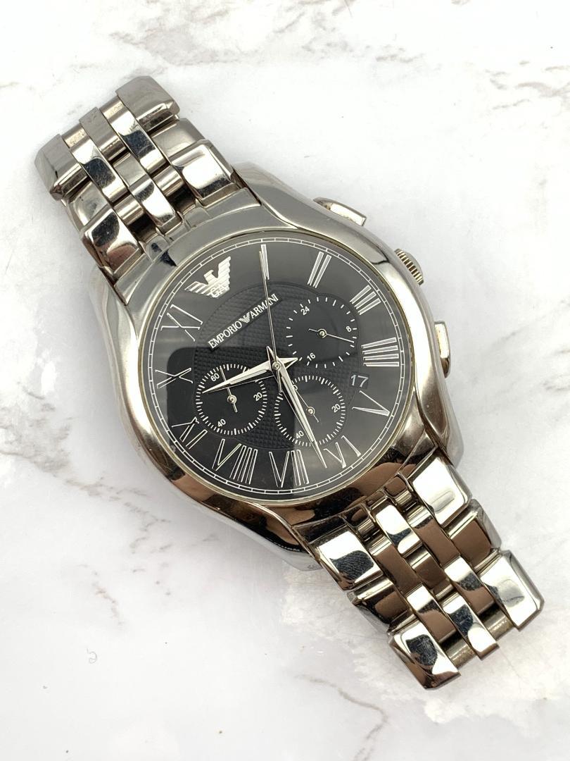 【不動】EMPORIO ARMANI クロノグラフ 腕時計 AR-1786