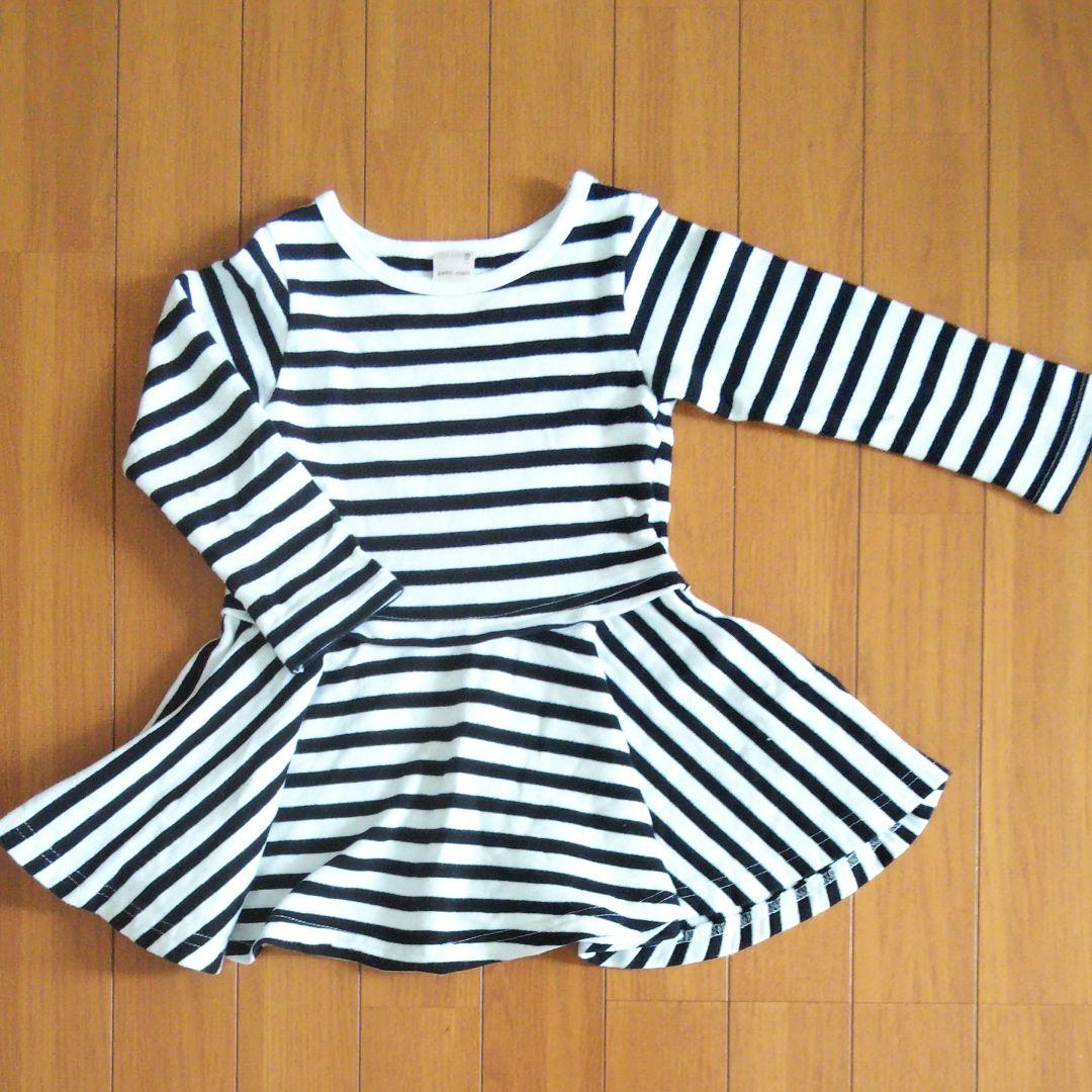 メルカリ プティマイン ボーダーワンピース 100 プティマイン 670 中古や未使用のフリマ