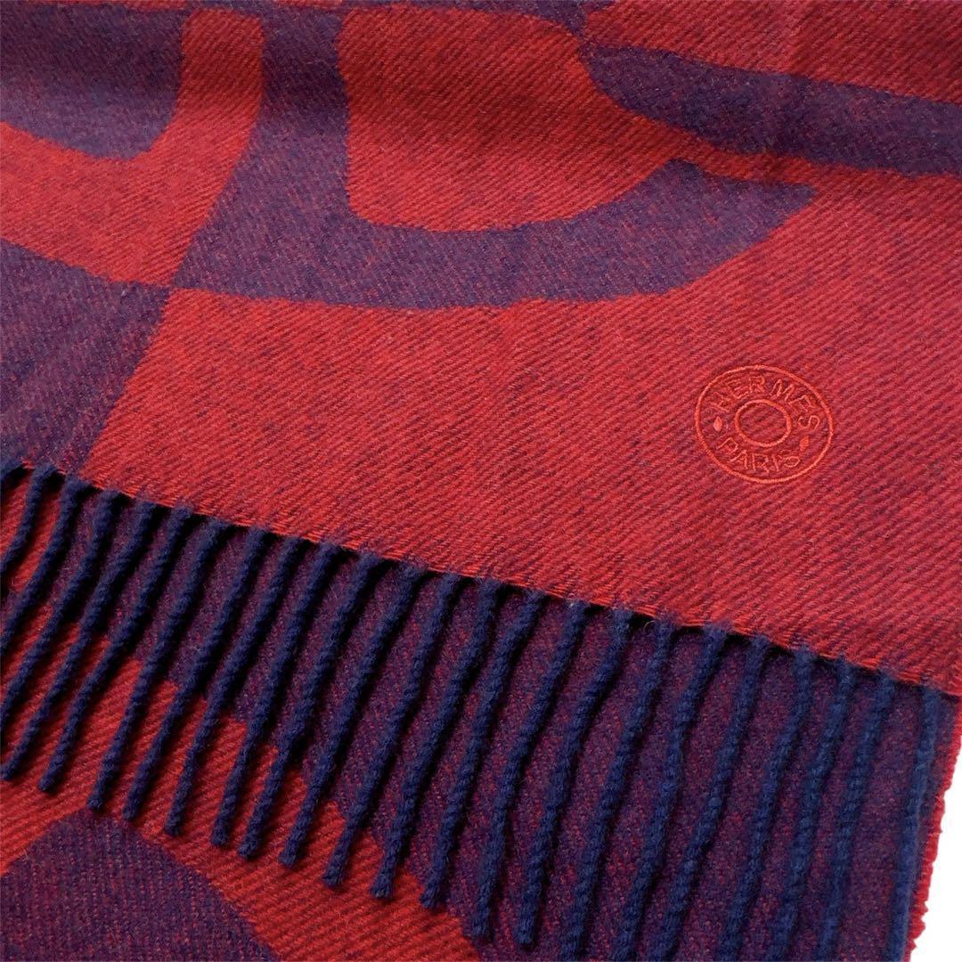 激レア◇極美品◇エルメス シェーヌダンクル オプティック カシミヤ マフラー