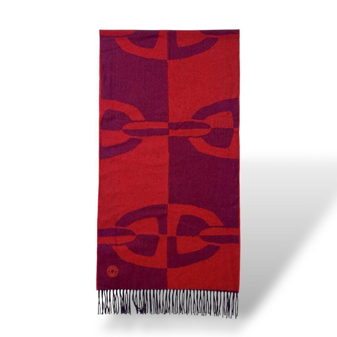 激レア◇極美品◇エルメス シェーヌダンクル オプティック カシミヤ マフラー