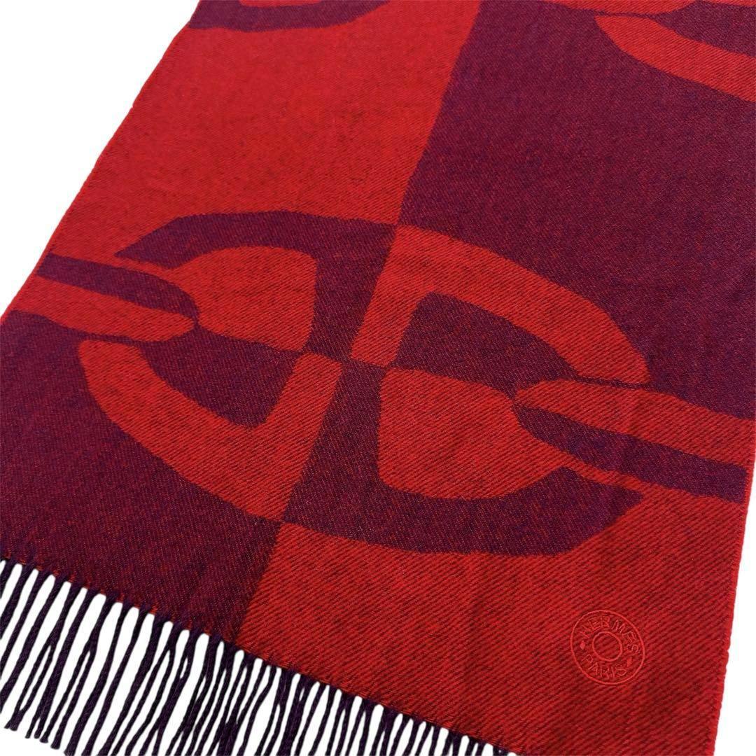 激レア◇極美品◇エルメス シェーヌダンクル オプティック カシミヤ マフラー