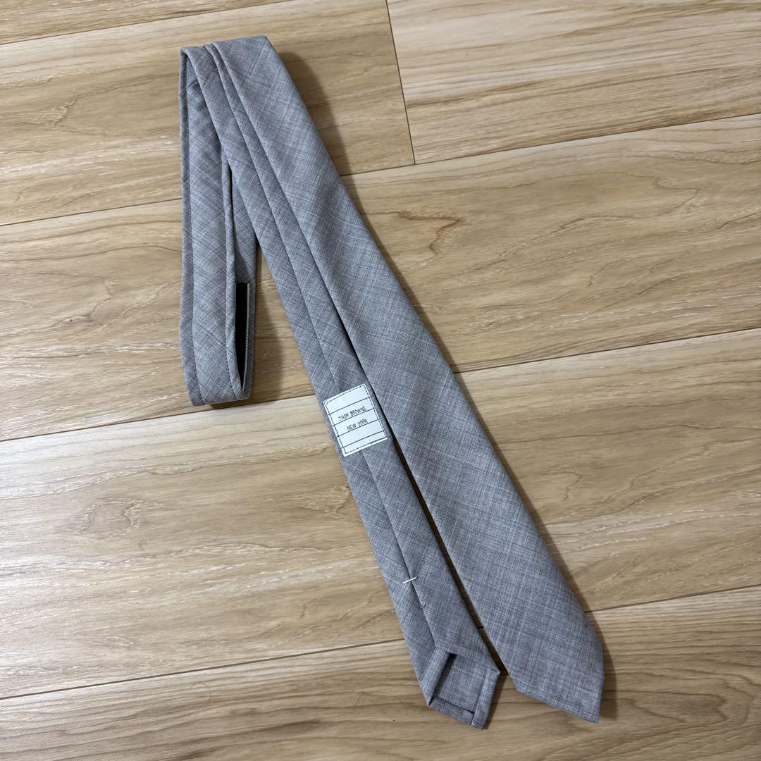 THOM BROWNE トムブラウン ウールタイ ライトグレー