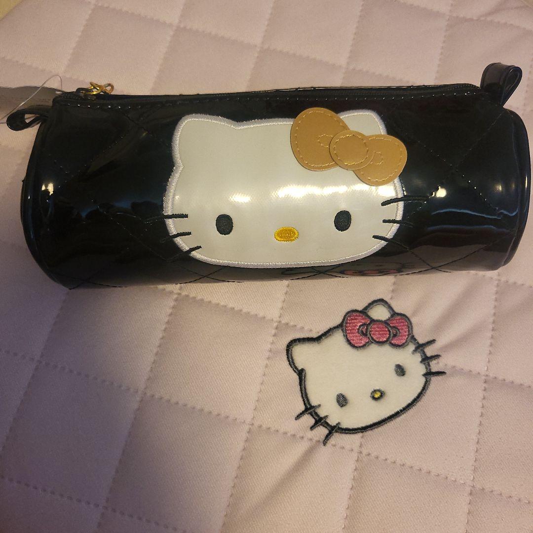 HELLO KITTY キティ キルト キルティング エナメル ブラック