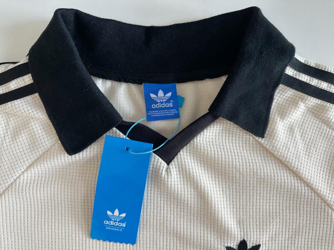 新品adidas アディダス ワッフル Tシャツ 半袖 ポロシャツ男女兼用L、t