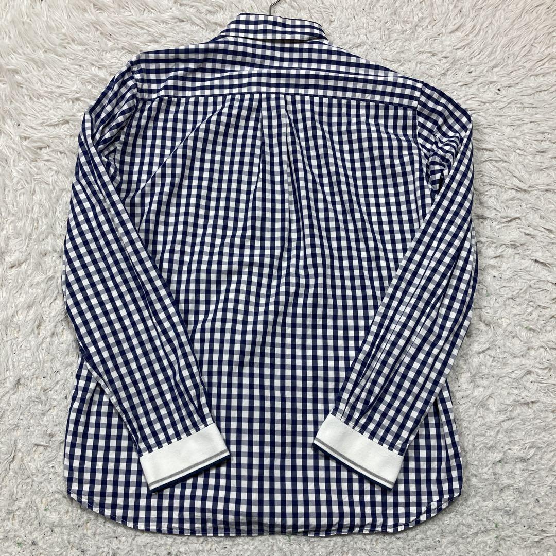極美品 フレッドペリー 長袖シャツ ギンガムチェック Lサイズ 月桂樹 刺繍