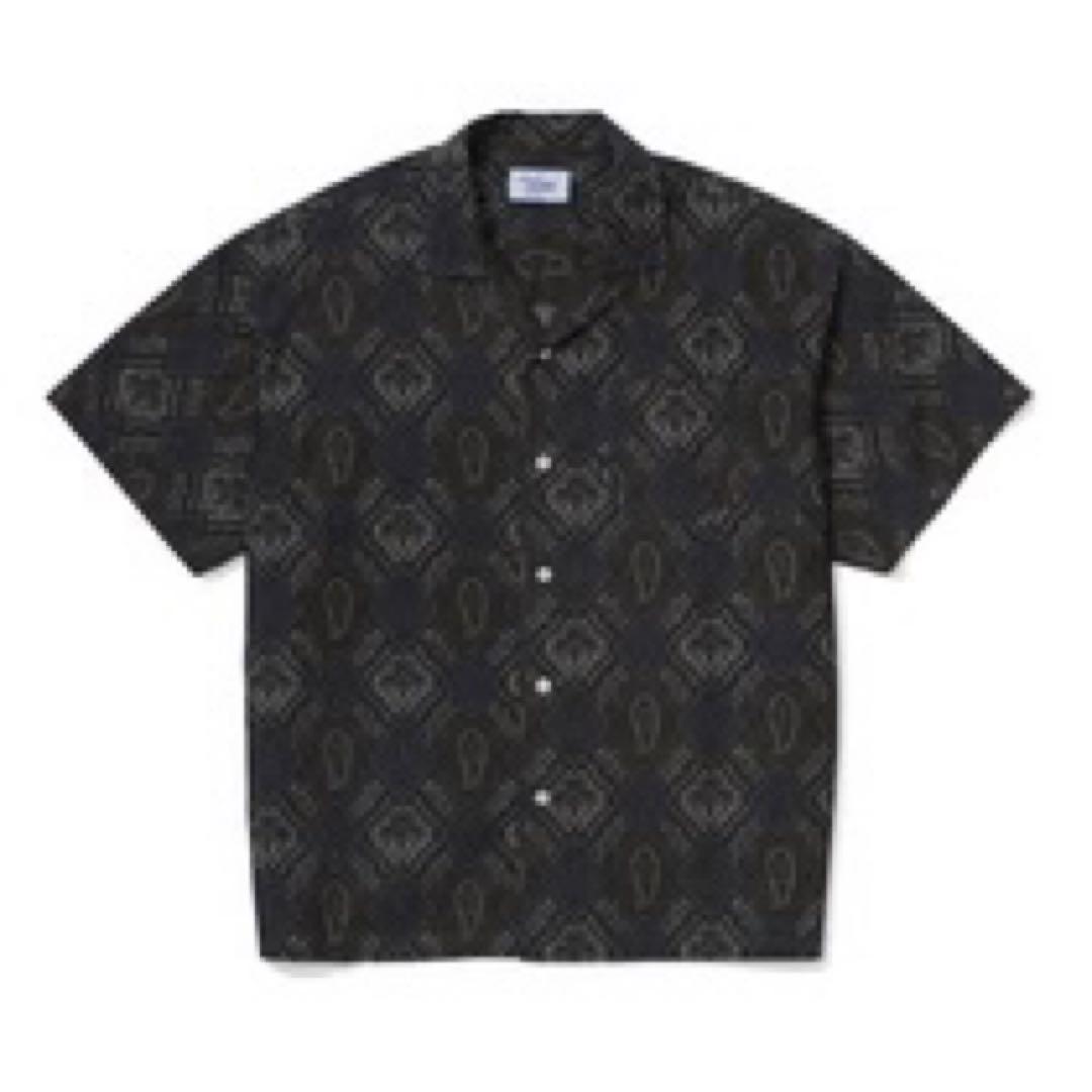 トップス KEBOZ PAISLEY RIP STOP OPEN COLLAR SHIRT