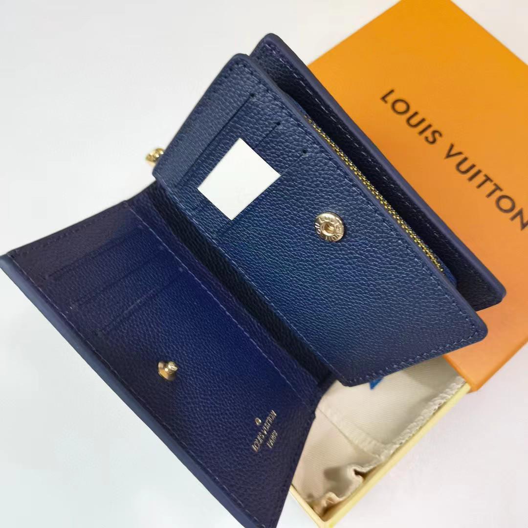 Louis Vuitton 二つ折り財布 ネイビー LOUIS VUITTON 二つ折り財布 ネイビー - メルカリ