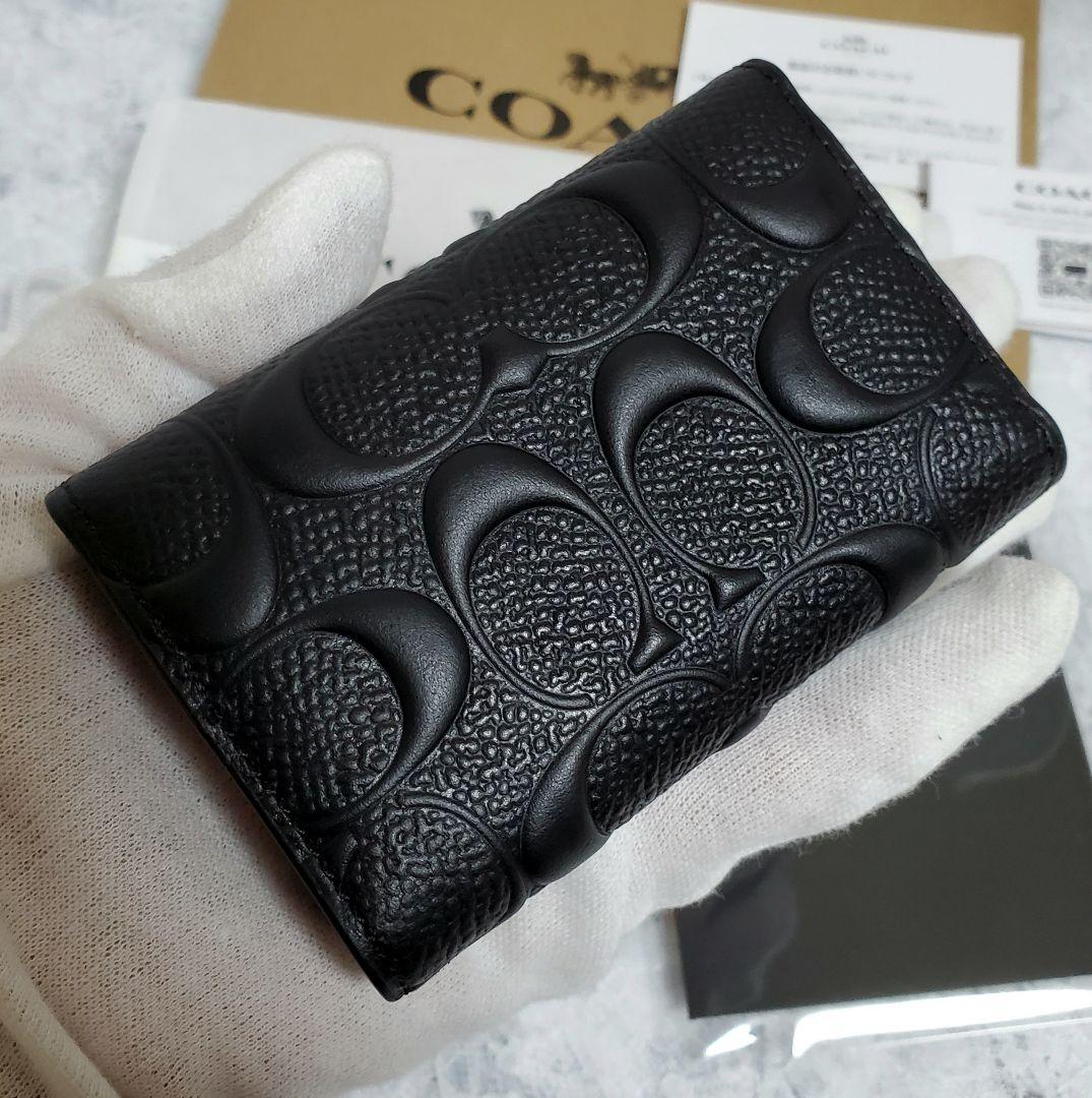 レザー・カ Y202 シグネチャー レザー 5連キーケース 0oxLS-m24490003527 COACH コーチ キーケース ブラック