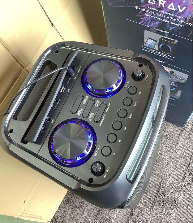 ポータブルLEDパーティスピーカー　GRV-PS70WA GRAV 22年製 楽天市場】アズマ /ポータブルLEDパーティスピーカー/GRV-PS70WA
