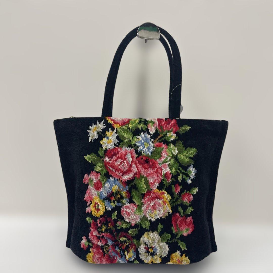 エコバッグ フェイラー トートバッグ 刺繍 レザー調 花柄 刺繍